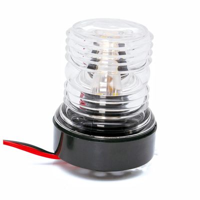 Generic 1Pc Navigation Lighting Boat LED Light 12V 24V Anchor Lamp Yacht Stern Light,360 Degree 3 Color All Round Waterproof Boat Light Yacht Sailing Lamp (White)
