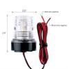 Generic 1Pc Navigation Lighting Boat LED Light 12V 24V Anchor Lamp Yacht Stern Light,360 Degree 3 Color All Round Waterproof Boat Light Yacht Sailing Lamp (White) view 4