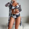 Black Bikini Swim Suits for Women 2024 Two Piece High Waisted Set Bikini Padded Swimsuit Teens Black Two Piece Set for Women Trashy Y2k Clothing Two Piece Bathing Suit view 2
