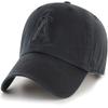 47 Brand MLB Black Black Primary Logo Clean Up Adjustable Baseball Cap Hat, Adult One Size Fits All - Los Angeles Angels view 1