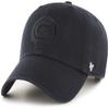 47 Brand MLB Black Black Primary Logo Clean Up Adjustable Baseball Cap Hat, Adult One Size Fits All - Chicago Cubs view 1