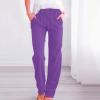 LRMQS Womens Casual Linen Pants 2026 Spring Drawstring Elastic Waist Trousers with Pockets Lounge Fashion Vacation Clothing view 2