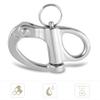 Drfeify Stainless Steel Marine Boat Rigging Snap Shackle Truck Easy Install NonAdjustable for Marine Boats, Trailers (10 * 35mm) view 3