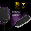 Paddletek Tempest Wave PRO-C 14.3mm - USAPA Approved Pickleball Paddles with Polymer Honeycomb Core - PT-700 Unidirectional Carbon Fiber  Torsional Weighting & High Tack Performance Grip view 2