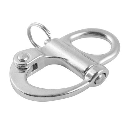 Drfeify Stainless Steel Marine Boat Rigging Snap Shackle Truck Easy Install NonAdjustable for Marine Boats, Trailers (16 * 69mm)