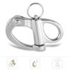 Drfeify Stainless Steel Marine Boat Rigging Snap Shackle Truck Easy Install NonAdjustable for Marine Boats, Trailers (12 * 52mm) view 2