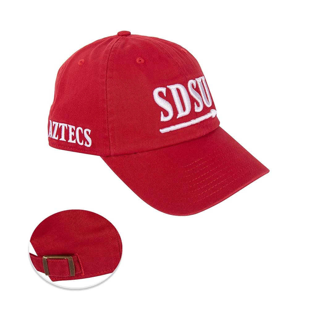 Desert Cactus San Diego State University Baseball Hat SDSU Aztecs Brimmed Embroiderd Cap with Adjustable Cloth Strap, Adult (Style E)