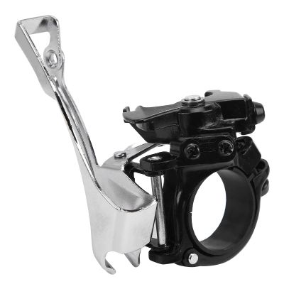 Mountain Front Derailleur Bidirectional Cable Arm 42-34-24 Crankset Compatible High Low Adjustment Screws 34.9-31.8mm Tube Support with Chrome Plating