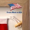 Nautical Signal Flag V in Glass-Free Frame. Made In USA from beautiful Ash Wood view 3