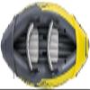 NineFit Basics 68307EP Explorer K2 Inflatable Kayak Set: Includes Deluxe 86in Aluminum Oars and High-Output Pump  SuperStron, Yellow view 3