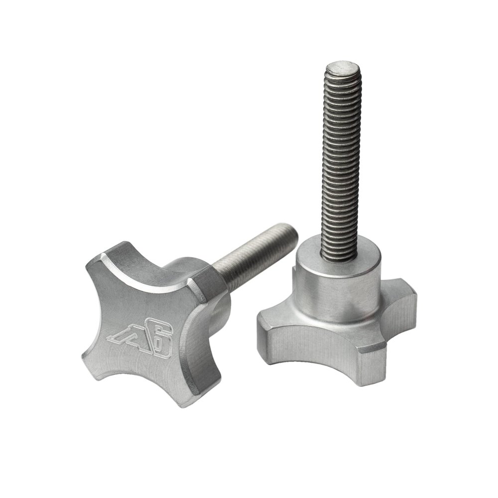 Agency 6 Shovel Mounting Knobs, Pair - 3/8-16 Thread - Made in The USA