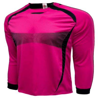 Just 4 Kicks Boy's Goalkeeper Soccer Jersey, France Padded Goalie Shirt with Sponge Protector Pink (YX)