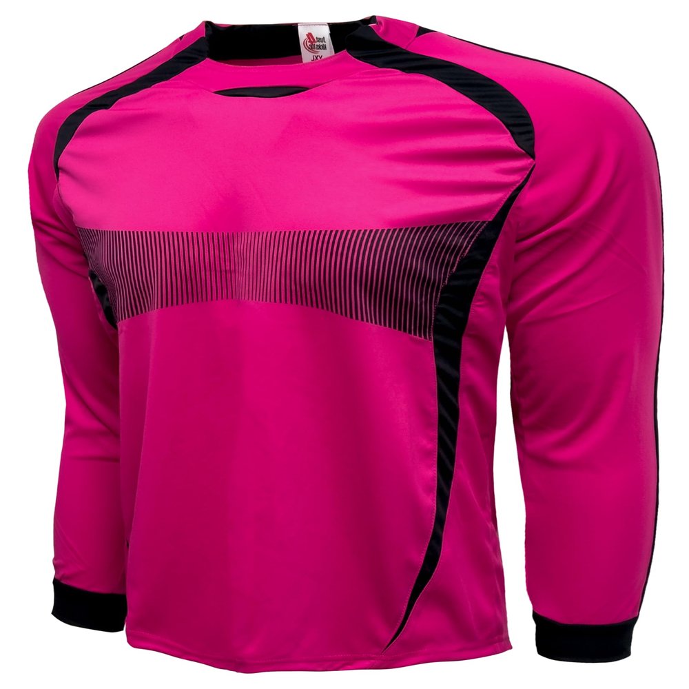 Just 4 Kicks Boy's Goalkeeper Soccer Jersey, France Padded Goalie Shirt with Sponge Protector Pink (YX)