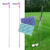 2 Pack V-Shaped Golf Club Stand Keeps Your Clubs Clean, Dry & Visible, V-Stick Club Stand Made of Highly Durable Stainless Steel - Easy to Carry Golf Club Holder (Purple) view 1
