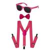 212 Main - Kids Neon Suspender Bowtie Accessory Set - Pink, One Size view 1
