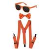 212 Main - Adult Neon Suspender Bowtie Accessory Set - Orange, One Size view 1