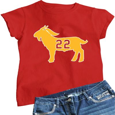 Large Red Women Clark Goat 22 T-Shirt