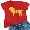 Large Red Women Clark Goat 22 T-Shirt view 1