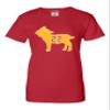 Large Red Women Clark Goat 22 T-Shirt view 3