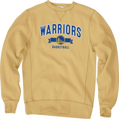 Blue 84 Golden State Warriors NBA Officially Licensed Crewneck Sweatshirt Sanded Fleece Alternate Color, X-Large