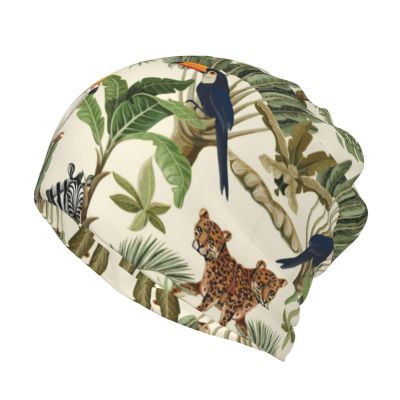 FoRes Unisex Adult Multifunction Trees and Animals Print Soft Stretch Beanie Hat Turban Hat Chemo Skull Cap
