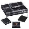 OLYCRAFT 16Pcs Clear Plastic Gift Box for Pin 2.6x2.4x0.7 Inch Black Presentation Boxes with Sponge for Badge Clear Lapel Pin Presentation Display Case for Lapel Pin Gemstone Storage Display view 1