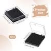 OLYCRAFT 16Pcs Clear Plastic Gift Box for Pin 2.6x2.4x0.7 Inch Black Presentation Boxes with Sponge for Badge Clear Lapel Pin Presentation Display Case for Lapel Pin Gemstone Storage Display view 2