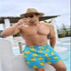 PIANHAUE Mens Swim Trunks with Compression Liner 5 Inch Inseam Quick Dry Yellow Funny Duck Swimwear Bathing Suit Swim Board Shorts with 4 Pockets view 3