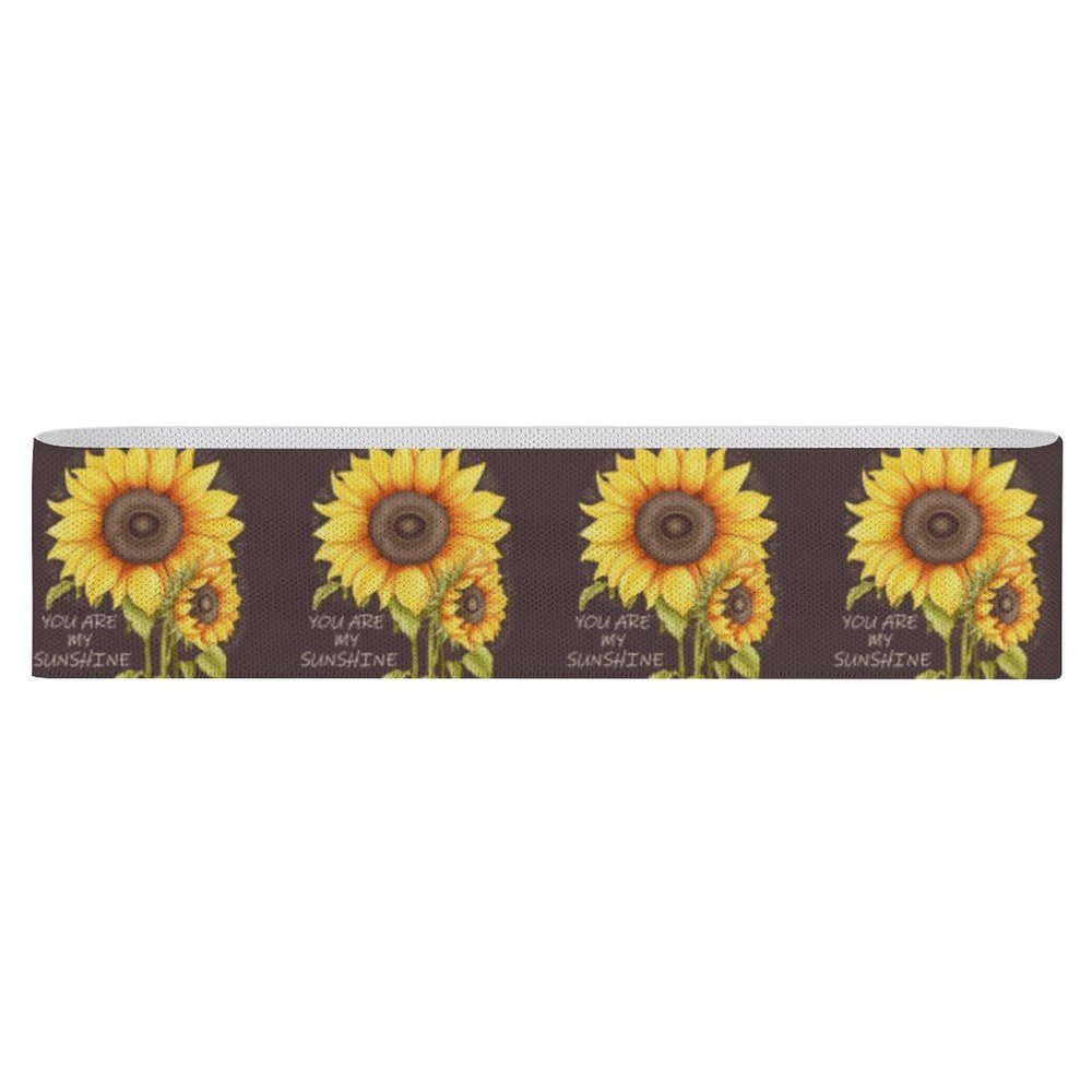 WYUSPGK Workout Bands Resistance for Women,You Are My Sunshine Sunflower Print Resistance Band,Elastic Band Suitable for Buttocks And Leg Exercise
