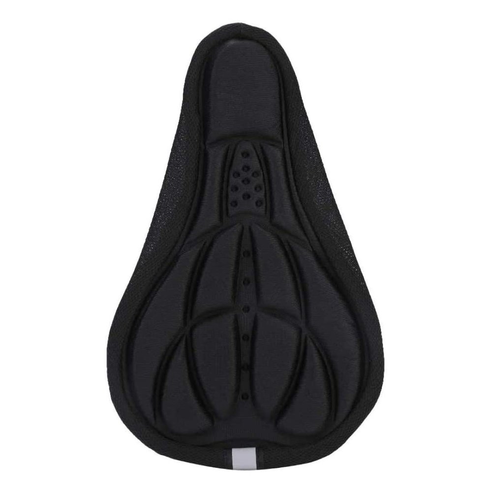 1PC Cycling Bike Seat Cushion Cover Thick Gel Pad Seat Saddle Cover 3D Soft Cushion for Bicycle(Black)