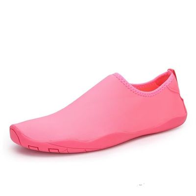 Zonkacen Unisex Young Breathable Fabric Soft Solid Barefoot Shoes for Summer Outdoor Fishing Upstream Beach River Sea Aqua Sport Walking Vacation Pink Men 9.5/Women 10.5