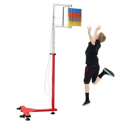 FJYAWEN Vertical Jump Trainer Level, Volleyball Training, Adjustable Height, Stable Base, Colorful Flag, Jump Tester for Training Measurement,1.4-2.8m