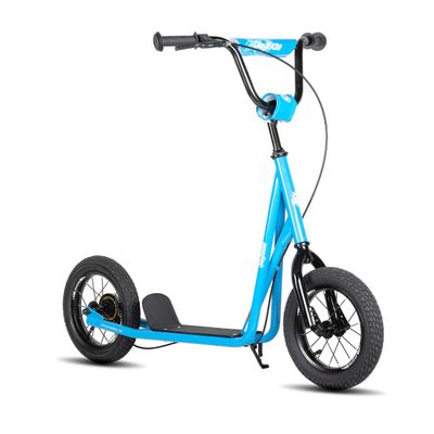 JOYSTAR Kick Scooter for Ages 5-9 Years Old Boys Girls, 12 Inch Big Wheels Scooters for Kids, Teens and Adults, Adjustable Handlebar, Kids Scooter, Blue