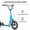 JOYSTAR Kick Scooter for Ages 5-9 Years Old Boys Girls, 12 Inch Big Wheels Scooters for Kids, Teens and Adults, Adjustable Handlebar, Kids Scooter, Blue view 2