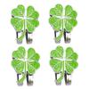 OnIUeZky 4PCS Golf Ball Marker Four Leaf Clover Golf Hat Clips Removable Attaches for Golf Caps Gloves view 1