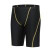 Xioker Boys Swim Jammers Kids Jammer for Swimming,Youth Boy Compression Swimming Jammer Trunks Boy Swim Shorts UPF50+(Yellow Line XS) view 1