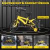 COFECO Kids Bike for Ages 3-6, 14 Inch High Carbon Steel Bike with Training Wheels and Fenders (Yellow) view 2