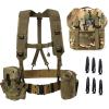 MT Military Alice Yoke Shoulder Strap with Belt, Utility Army Butt Pack and Canteen & Magazine Pouch Set for Outdoor Backpack Multicam view 1