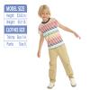 LittleSpring Boys Short Sleeve Tshirt Navy Blue Crew Neck T-Shirt Cotton Size6-7 view 4