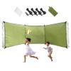Pesoncarl Wind Breaker Beach Garden Windbreak for Camping 98.43x27.56 in Caravan Sun Screen Shelter Tall Wind Break with Gound Pegs, Rope and Storage Bag No Poles, Windbreaks view 1