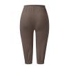 Capri Pants for Women Petite Short 2024 Plus Size Loose Soft Drawstring Workout Womens Joggers Tummy Control Yoga Pants with Pockets for Women Lounge Pants 3-Khaki Small view 4
