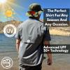 Men's UV UPF 50+ Sun Protection Short Sleeve Shirt, Fishing & Hiking Shirt, Poncho, Lightweight, Breathable, Quick Dry - White - XX-Large view 4