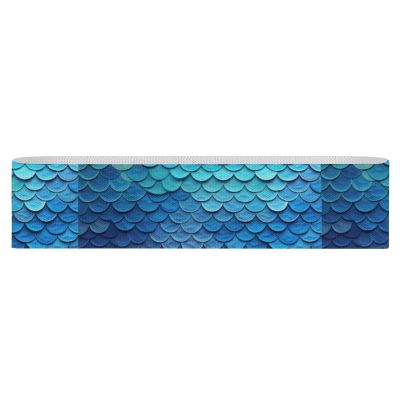 YKUDBN Workout Bands Resistance for Men Women,Ocean Sea Blue Mermaid Fish Scale Print Resistance Bands,suitable for Slim Down Legs And Improve Buttocks