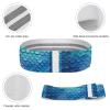 YKUDBN Workout Bands Resistance for Men Women,Ocean Sea Blue Mermaid Fish Scale Print Resistance Bands,suitable for Slim Down Legs And Improve Buttocks view 3