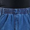 SWJGLITTR Mens Elastic Waist Jean Pants Loose Fit Tall Big Denim Trousers Relaxed Straight Leg Jeans for Men (Light Blue,32) view 2