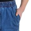 SWJGLITTR Mens Elastic Waist Jean Pants Loose Fit Tall Big Denim Trousers Relaxed Straight Leg Jeans for Men (Light Blue,32) view 3