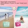 Hroatpk 2pcs Charms for Bogg Bag, Letter Charms Decorative Alphabet Lettering Accessories Insert Charms Compatible with Bogg Bag, Beach Bag, Rubber Tote Bag (Letter U + Flower) view 3