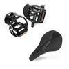 Bucklos Bike Pedals with Toe Cages and Straps - Bicycle Toe Clips Cage Compatible with Peloton BikeBike Saddle 3D Printing Bike Seat Mountain Road Comfortable Bicycle Cushion view 1