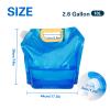 QoTang 4 PCS Collapsible Water Container Bag 10L/2.6 Gallon, No-Leak Freezable Foldable Water Bottle, BPA Free Food Grade Plastic Storage Jug for Camping Hiking Travel Backpack Emergency Survival Kit view 3