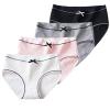4Pcs/Lot Cotton Underwear Cute Knot Soft Breathable Briefs Young Panties Solid Girl Children Clothes (FourP-7-GS007,L(Weight 43-52KG)) view 2